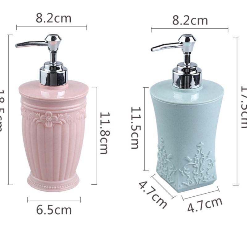 Fashion Stained Carved Glass Liquid Soap Dispenser Bathroom Sanitizer Bottle Hand Pump Emulsion Shampoo Bath Shower Gel Press
