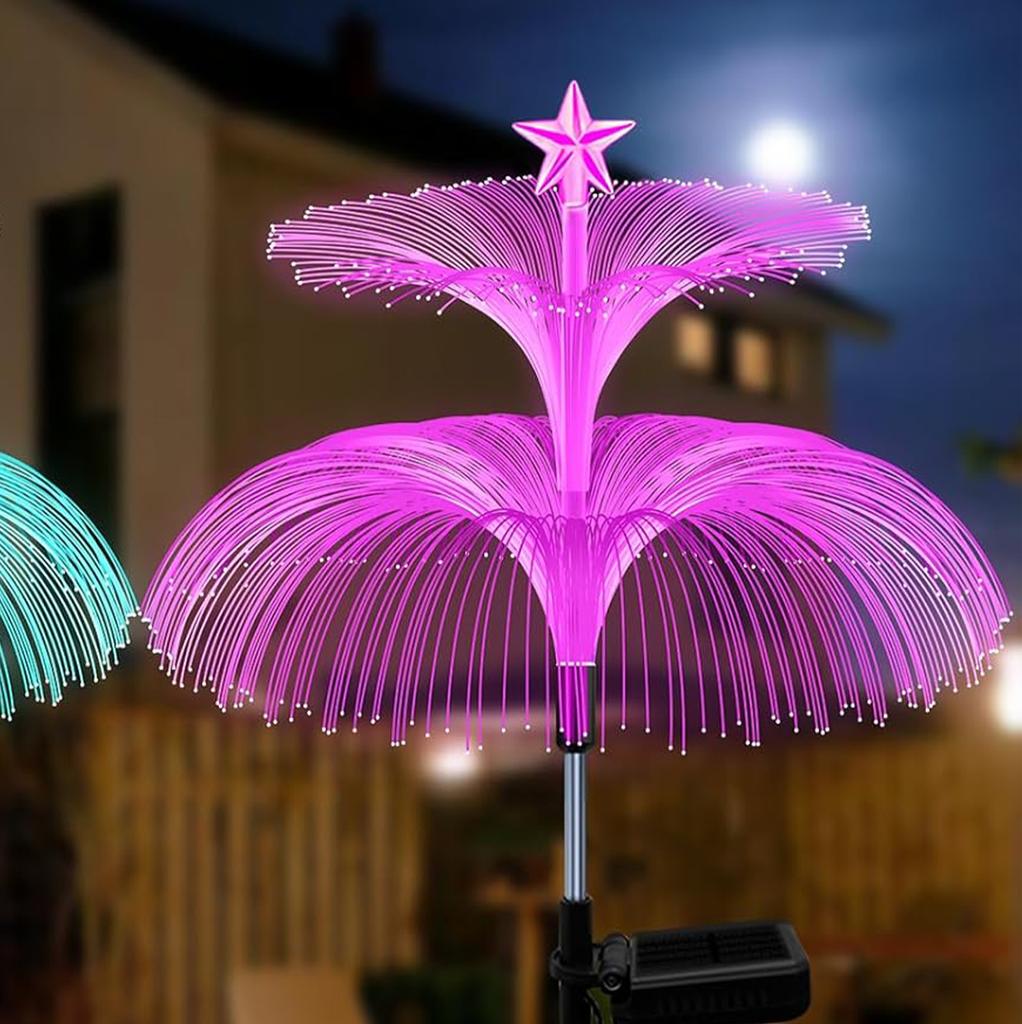 Colorful Solar Jellyfish Light Solar Lamp Outdoor Solar Outdoor Lawn Lighting LED Lighting Outside Fiber Optic Outdoor Lighting