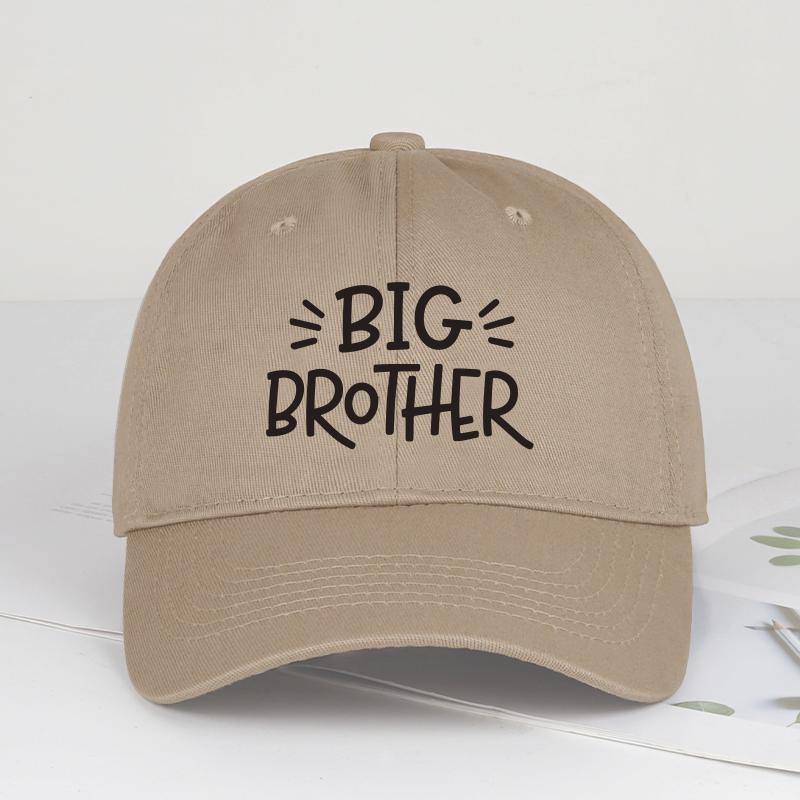 Coolwind BIG BROTHER Letter Print SoftPeak Baseball Cap  Adjustable Outdoor Sports Cap  Unisex Mens Versatile Dad Cap 1pc