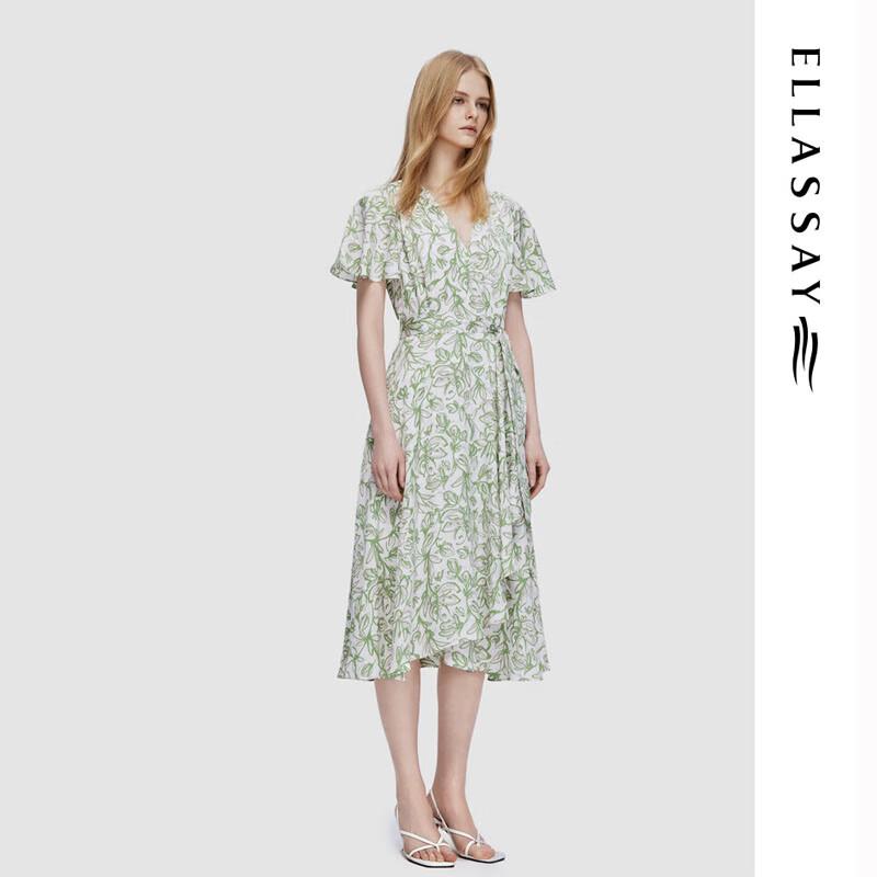 ELLASSAY Women's High-Waist A-Line Midi Dress