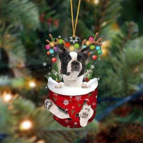 Christmas Tree Hanging Pendant Funny Stockings Design Double-sided Printing Non-fading Charm Ornaments