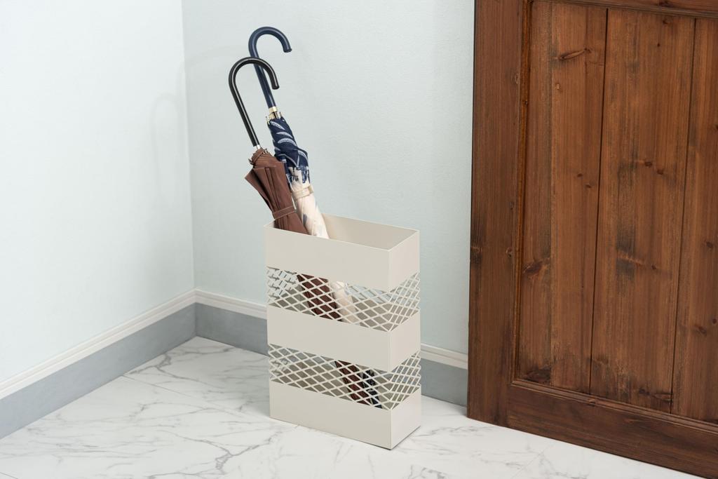 Azumaya-kk Umbrella Stand, White, Width 28 x Depth 12 x Height 41 cm (LFS-182WH)