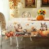 Autumn Thanksgiving Rectangle Table Cloth for Table Decor Kitchen Dining Waterproof Reusable Tablecloth for Tables Party Picnic