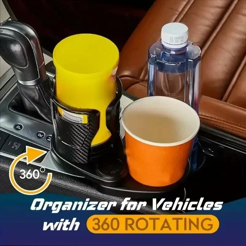 Car Cup Holder Expander for Adapter Adjustable Multifunctional Dual with Phone Aromatherapy Organizer