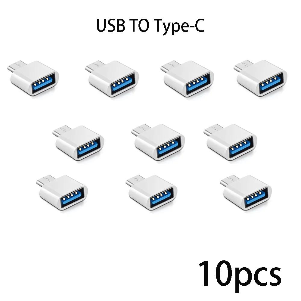 1-11 Pcs USB 1.1 to Type C Adapter OTG Converter USB-A Male to USB-C Female for Samsung Xiaomi POCO MacBook Pro Table