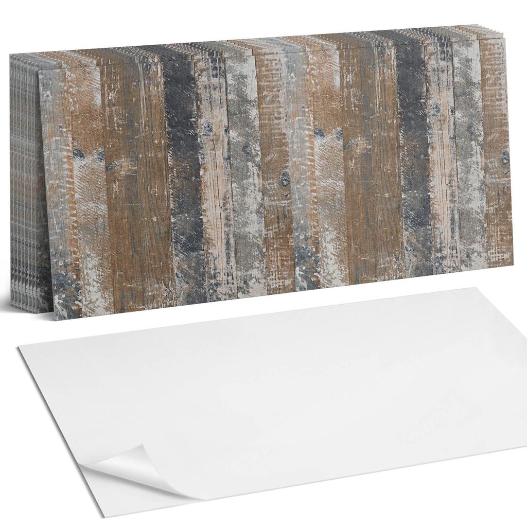Zestaw Kafelków Winylowych Z Nadrukiem - Dekoracja Do Sypialni Deski W Naturalnym Stylu 10X40X20 Cm