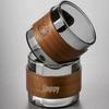 Insulated Borosilicate Glass Tea Cup with Walnut Wood Ring – Small, Multi-use for Home and Guests