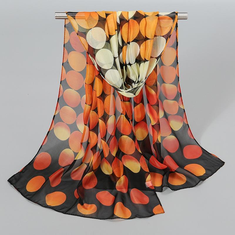 Indian style new chiffon breathable thin small silk scarf popular women spring and autumn scarf sunscreen yarn