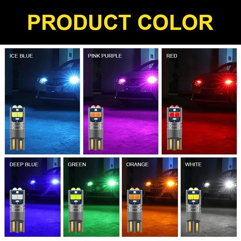 2/10Pcs T10 W5W 6SMD 3030 Super Bright LED Canbus No Error Car Interior Reading Dome Lights Auto Parking Lamp Wedg