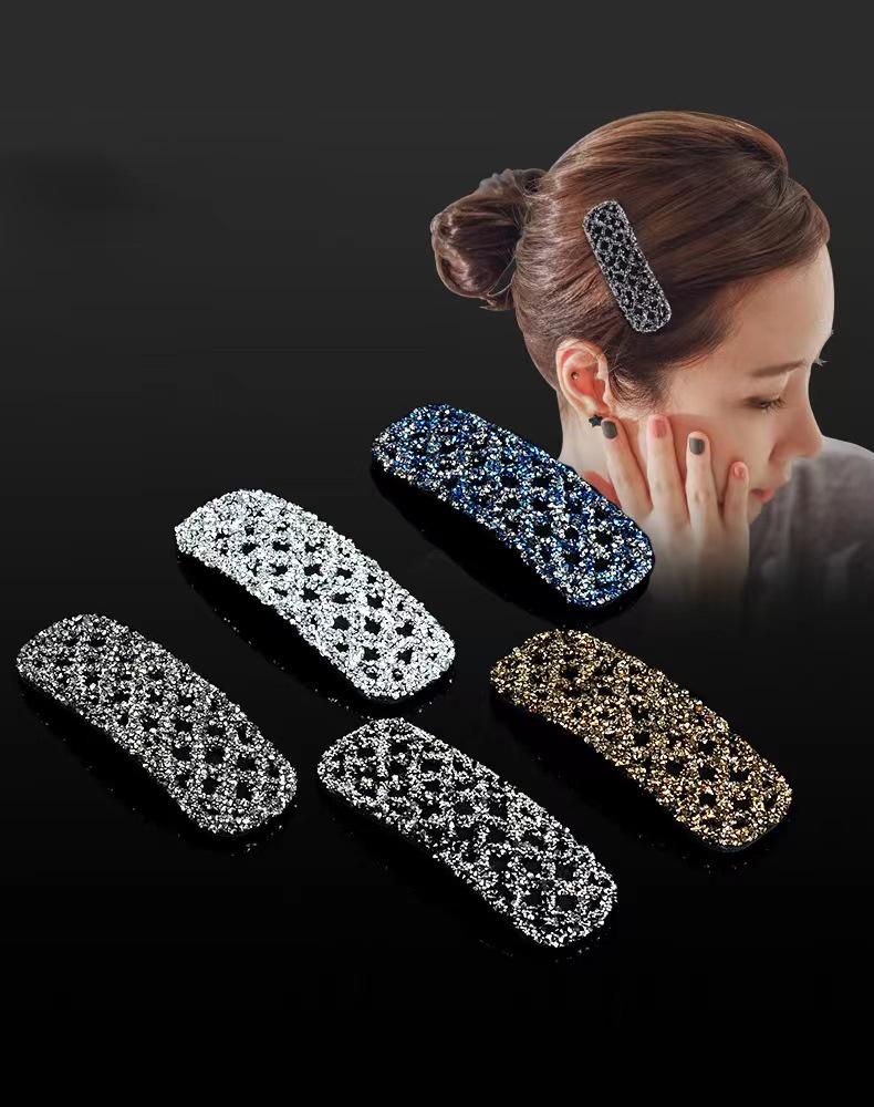 Korean Rhinestone Diamond-Edge Hairpin for Women: Stylish One-Word Clip for Bangs and Side Hair
