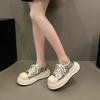 Fashionable Low-top Flat-soled Cross-strap New Casual Sports Shoes Spring/Autumn Thick-soled Comfortable Vulcanized Shoes