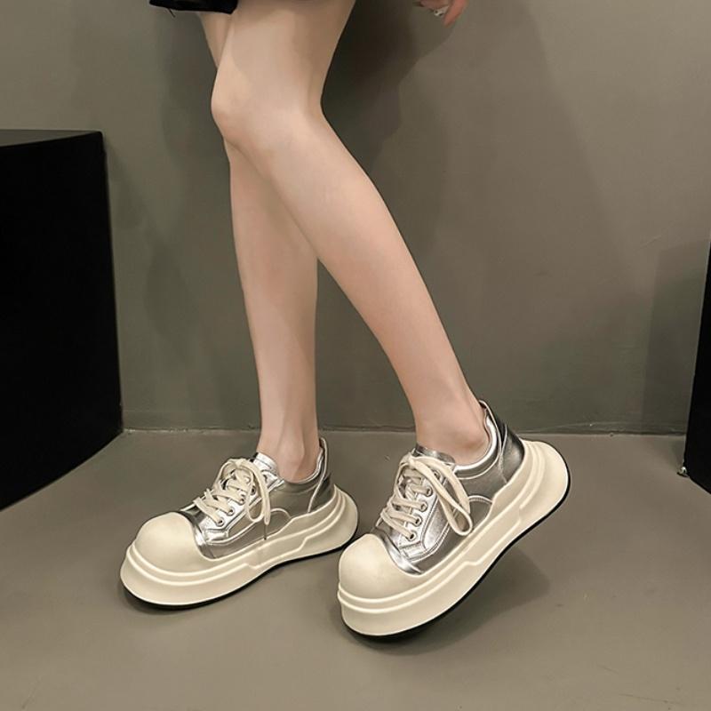 Fashionable Low-top Flat-soled Cross-strap New Casual Sports Shoes Spring/Autumn Thick-soled Comfortable Vulcanized Shoes
