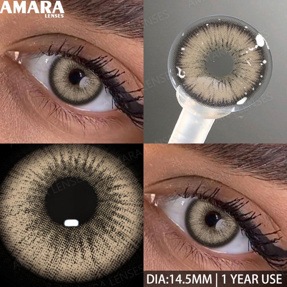AMARA 1 Paar Farbige Kontaktlinsen Jahreslinsen Natürlicher Look Braune Augenlinsen Graue Kontakte Blaue Linsen Grüne Augenlinsen