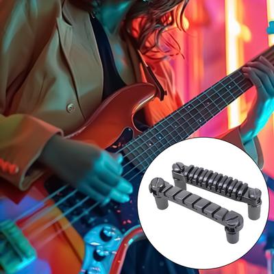 Quik Change Guitar Bridge Tailpiece Replacement Top Hanging String Individual Saddles Zinc Alloy Guitar Bridge Enduring