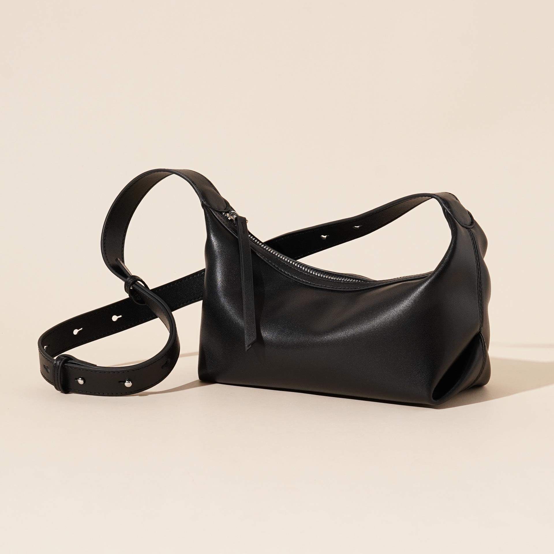 

Новая сумка-пельмень из коровьей кожи, нишевый дизайн, модная, универсальная кожаная сумка подмышку, высококачественная кожаная сумка через плечо 24.5*11*14.5cm