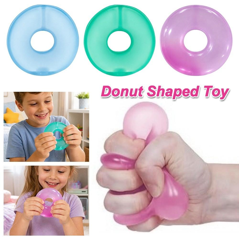Soft Decompression Sensory Toy Stress Ring Gel Squishy Toy Anti-Anxiety Squeeze Object Pinch Toy