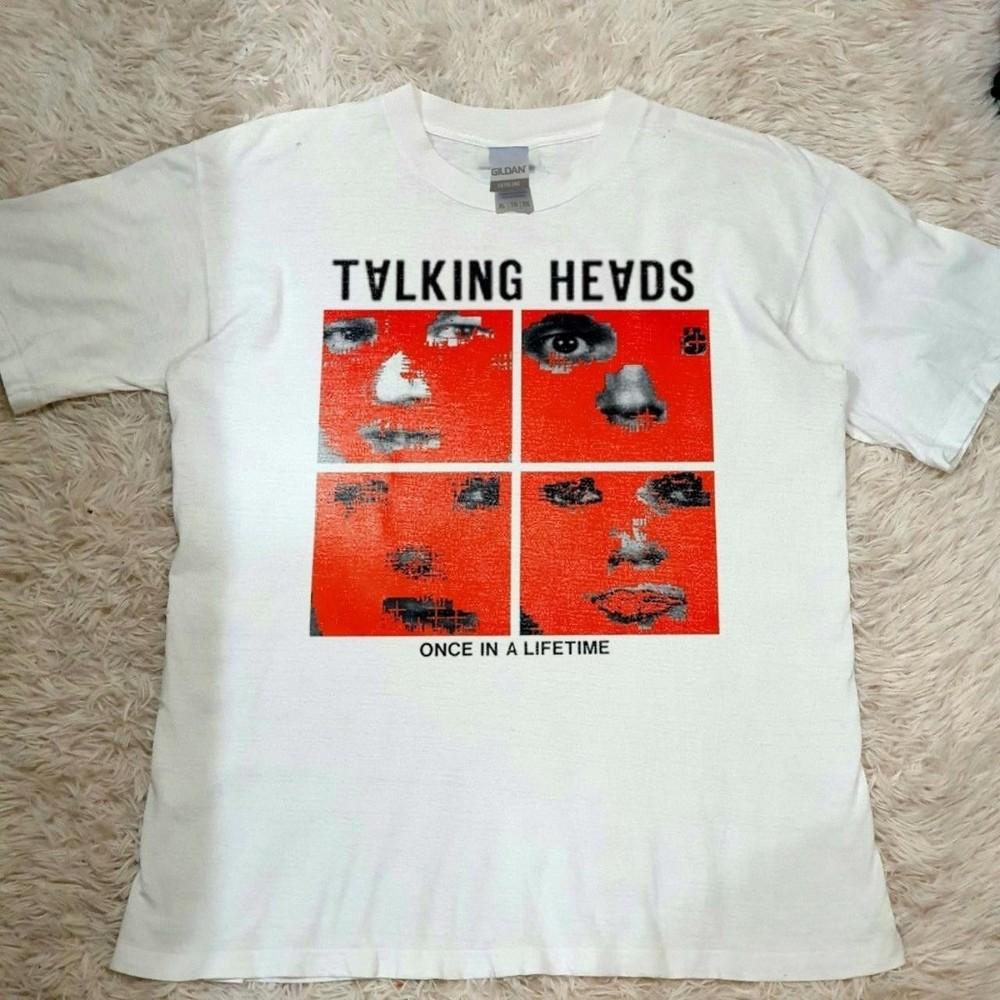 Talking Heads T shirt Once In A Lifetime 90s Remake design White Cotton Tshirt Unisex T-Shirt XXXXL