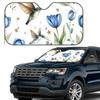 Tulips And Hummingbirds Sunshade Windscreen Car Front Windshield Window Sun Visor Accessories Covers