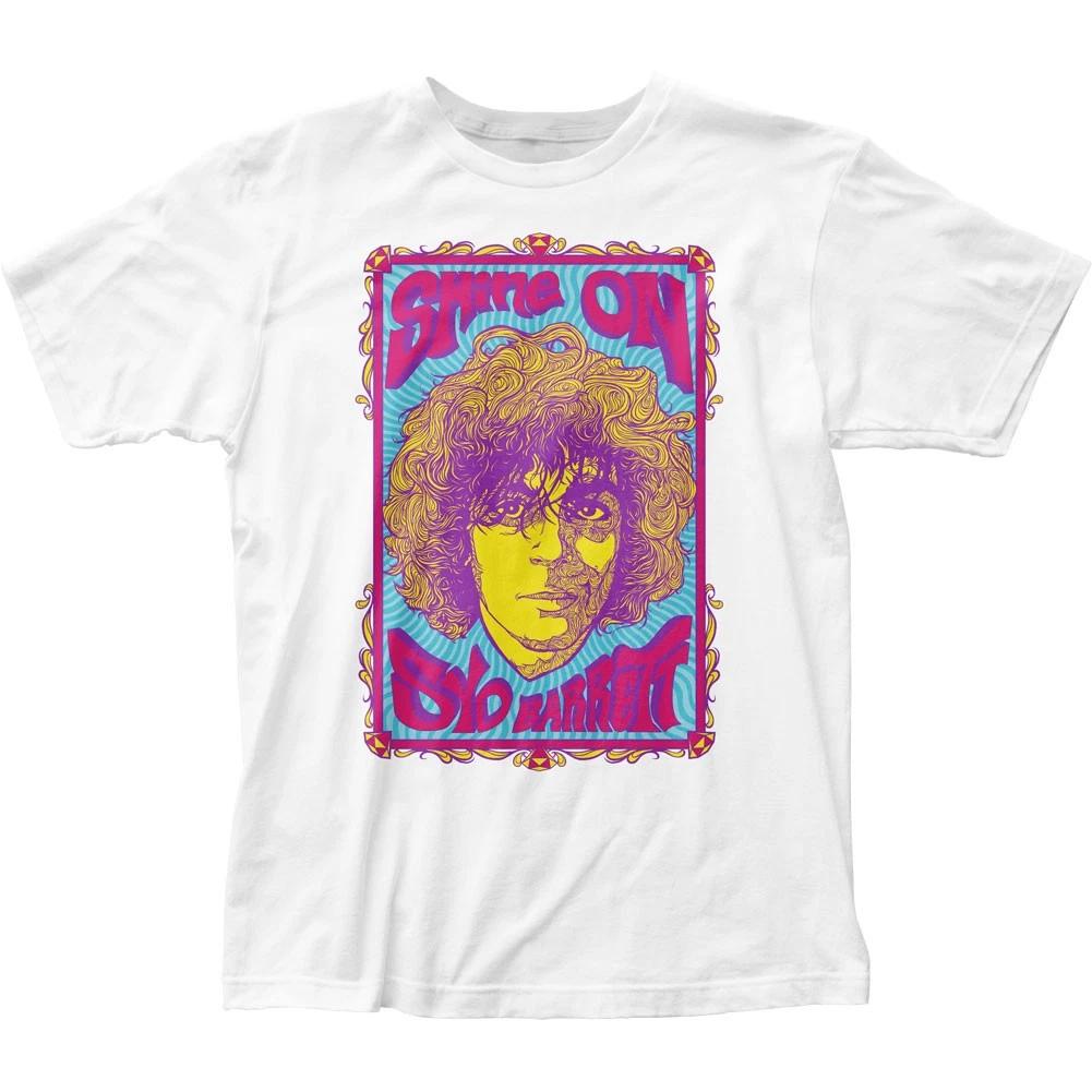 Men s Syd Barrett Swirly Portrait Slim Fit T-shirt Small White XXL