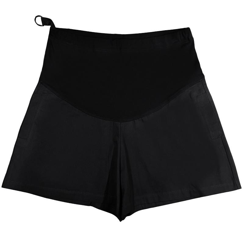 

Maternity Summer 2026 Trendy Loose Denim-Style Belly Support Shorts M чорний
