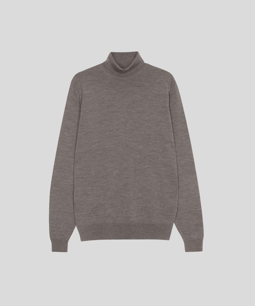 JOHN SMEDLEY Connell Extra Fine Merino Wool Standard Fit Roll-Neck Pullover Core 10 Colors (B Type)