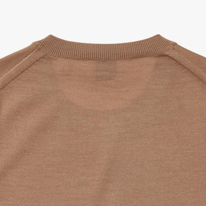 Burberry 80170201 Bempton Vampton Check Patch Merino Wool Women S Knit