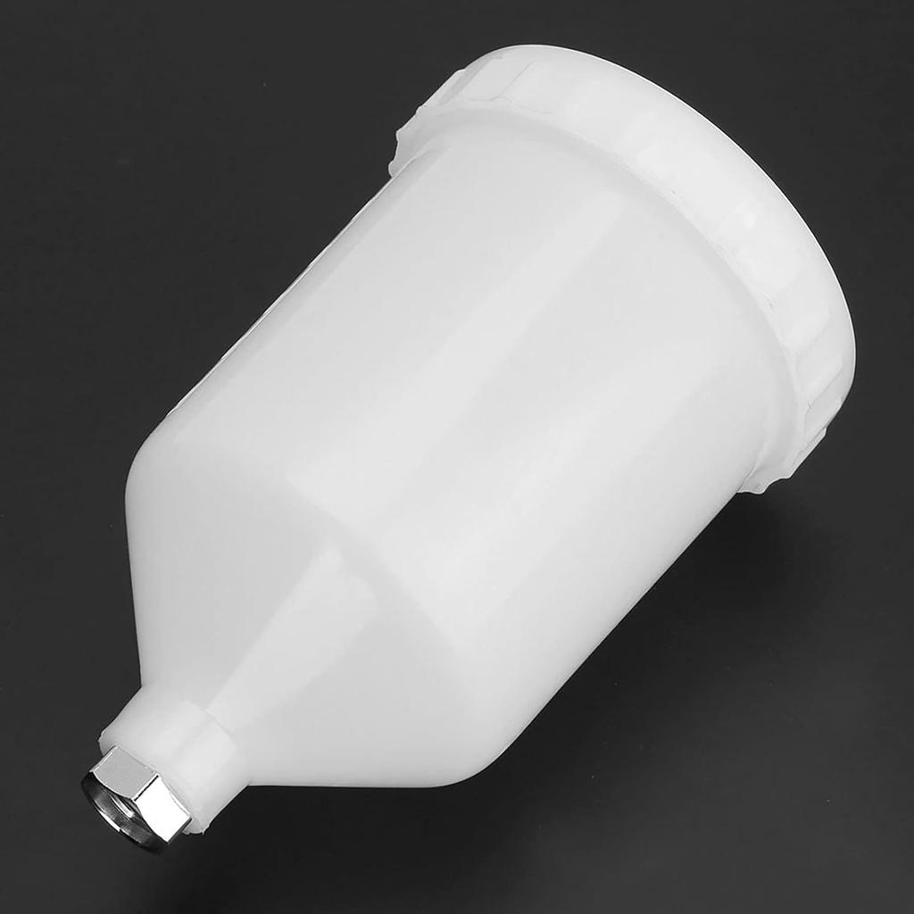 Cup for Hvlp Guns Spray Gun Paint Cups Plastic 600Ml Spray Gun Pot Plastic Stainless Steel Threaded Connector Hand Tool Accessories