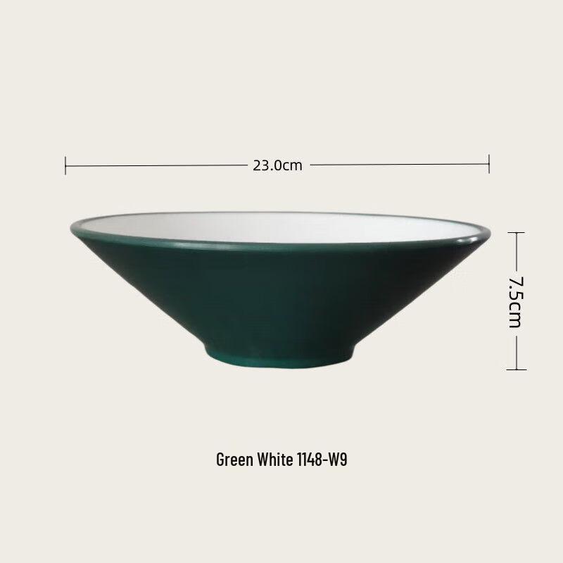 Japanese Style Melamine Restaurant Bowls, 9-inch (10-Pack)