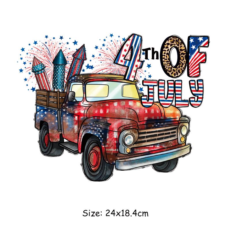 

Термоклеящиеся нашивки для одежды «Четвертое июля», футболки, наклейки для одежды, толстовки «сделай сам», термопресс, аппликация, термоперенос 24x18.4cm