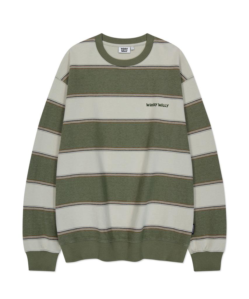 WACKY WILLY Big Stripe Sweatshirt Green