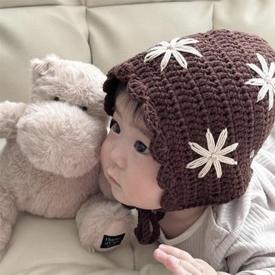New Handmade Crocheted Halloween Retro Mechanical Cat Ear Button Parent-child Hat