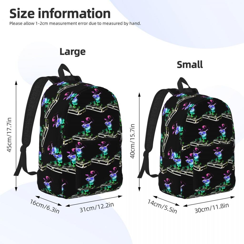 House Cat Rainbow Dj Kitty Backpack Hot Sale Daypack Large Capacity Children BookBag School Bag Shoulder Bags for Men Women