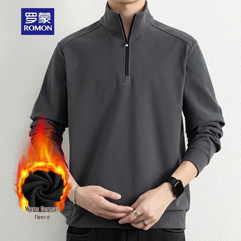

ROMON Men s Thermal Half-Zip Fleece Sweatshirt 2XL