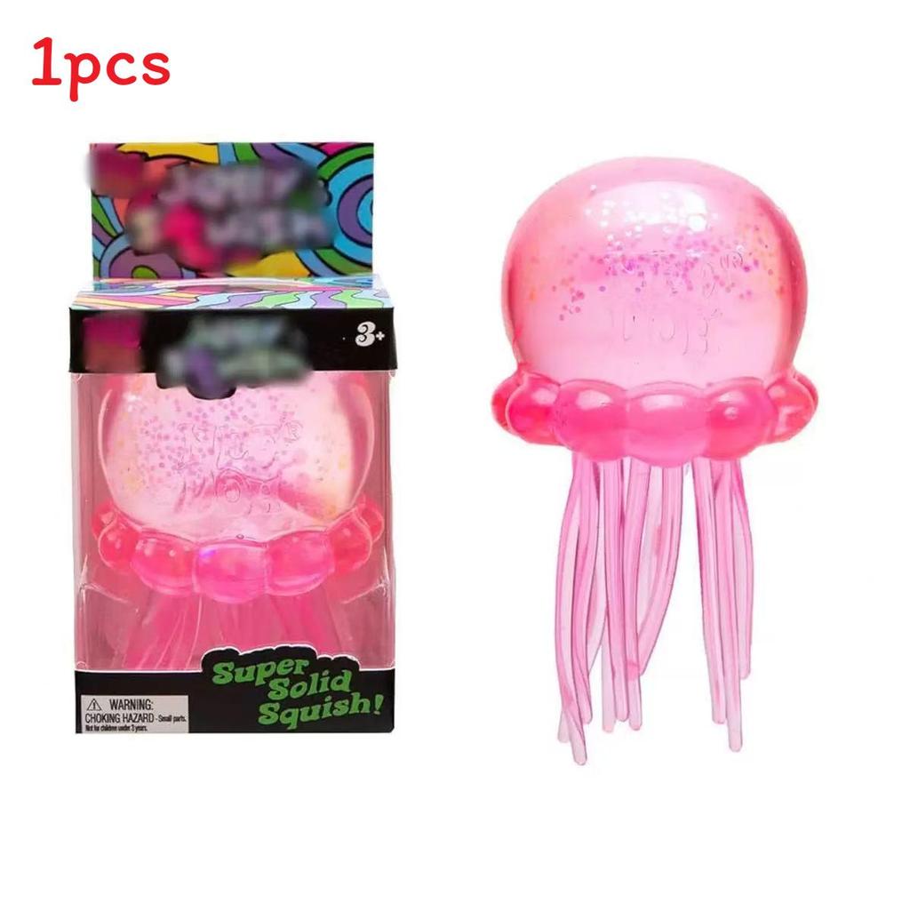

Nee Doh Jellyfish Stress Relief Toy With Squeezable Design For Kids And Adults розовый