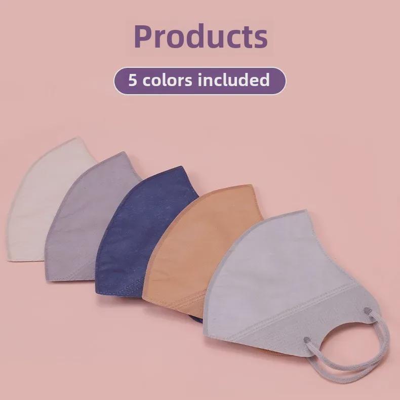 3D Soft-Color Mask: High-Profile, Ear-Friendly, Breathable, Disposable, Three-Layer Japanese Design