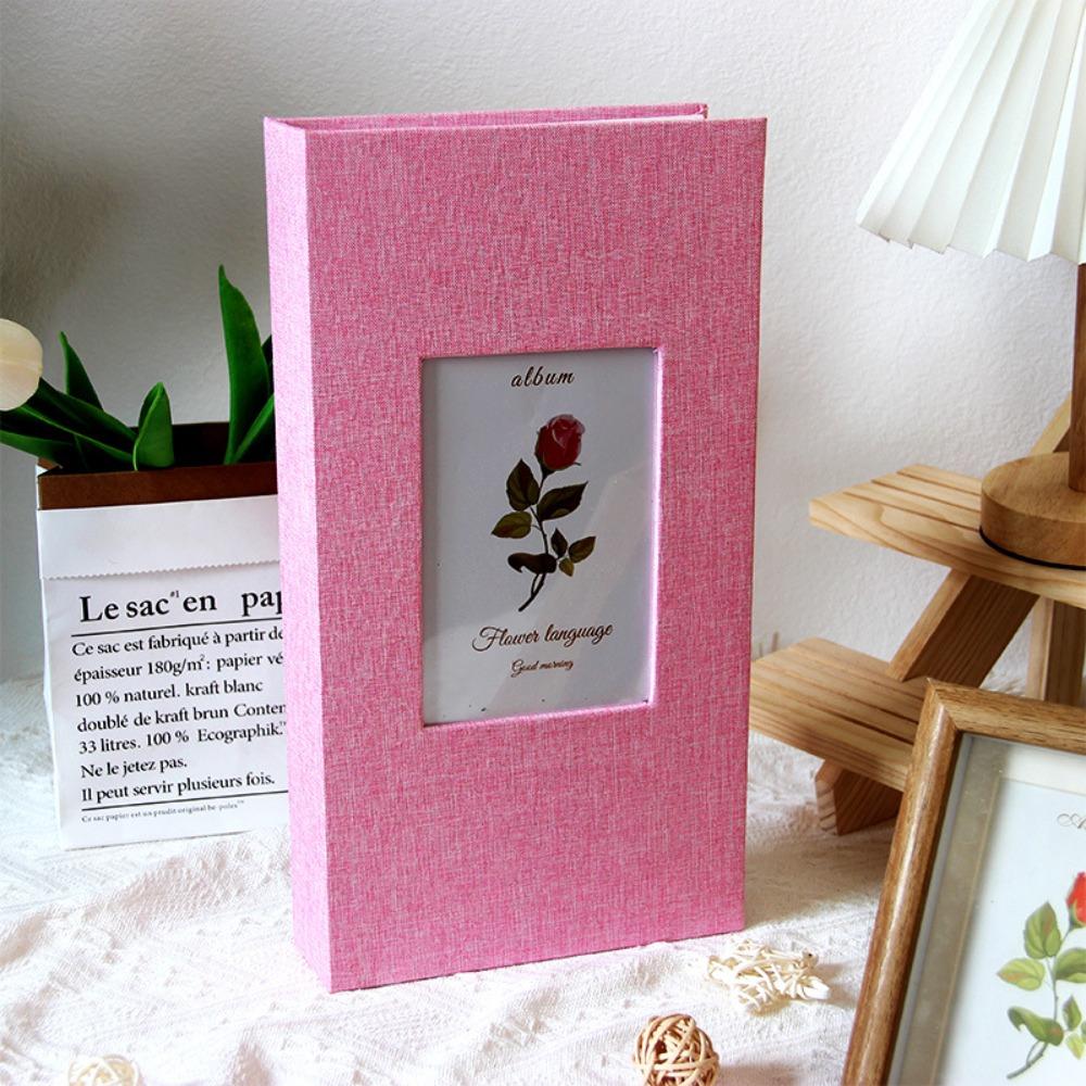 1Pcs Durable 300 Pockets Linen Photo Album Slip-in Interleaf Type 6 inch Photo Storage Book Picture Albums for 4x6cm 6inch Photo