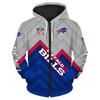 Europäischer und amerikanischer Herren- und Damen-Pullover mit Digitaldruck NFL-Fußball durchgehender Reißverschluss Kapuzenpullover, Strickjacke