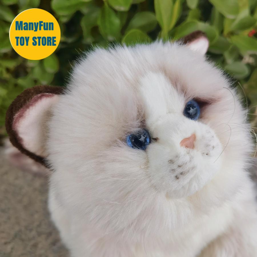 Ragdoll Cat Plush Toy High Fidelity Persian Cats Plushie Rag doll Cat Peluche Lifelike Stuffed Animals Simulation Doll Kawai Toy