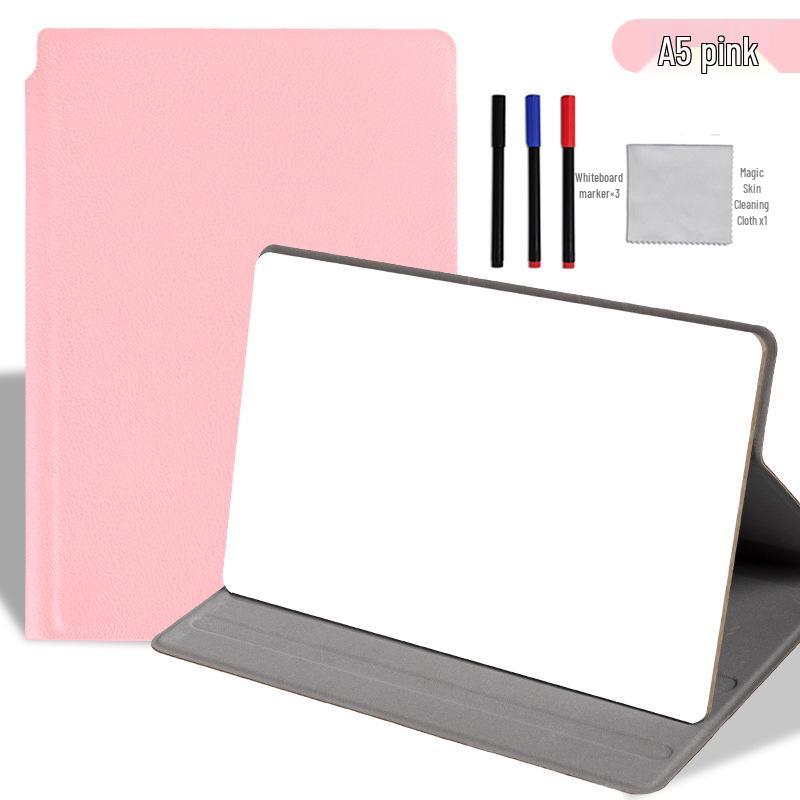 Portable Leather Whiteboard Notebook: Folding Desktop Writing and Drafting Board