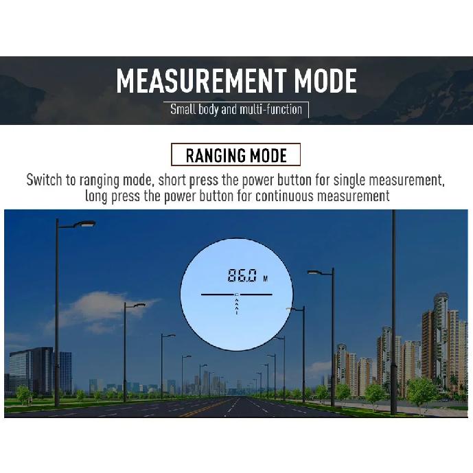 HD Laser Rangefinder Distance Meter 600/800/1000M Monocular Telescope Speed Meter Flag-Lock for Golf Hunting Range Finder