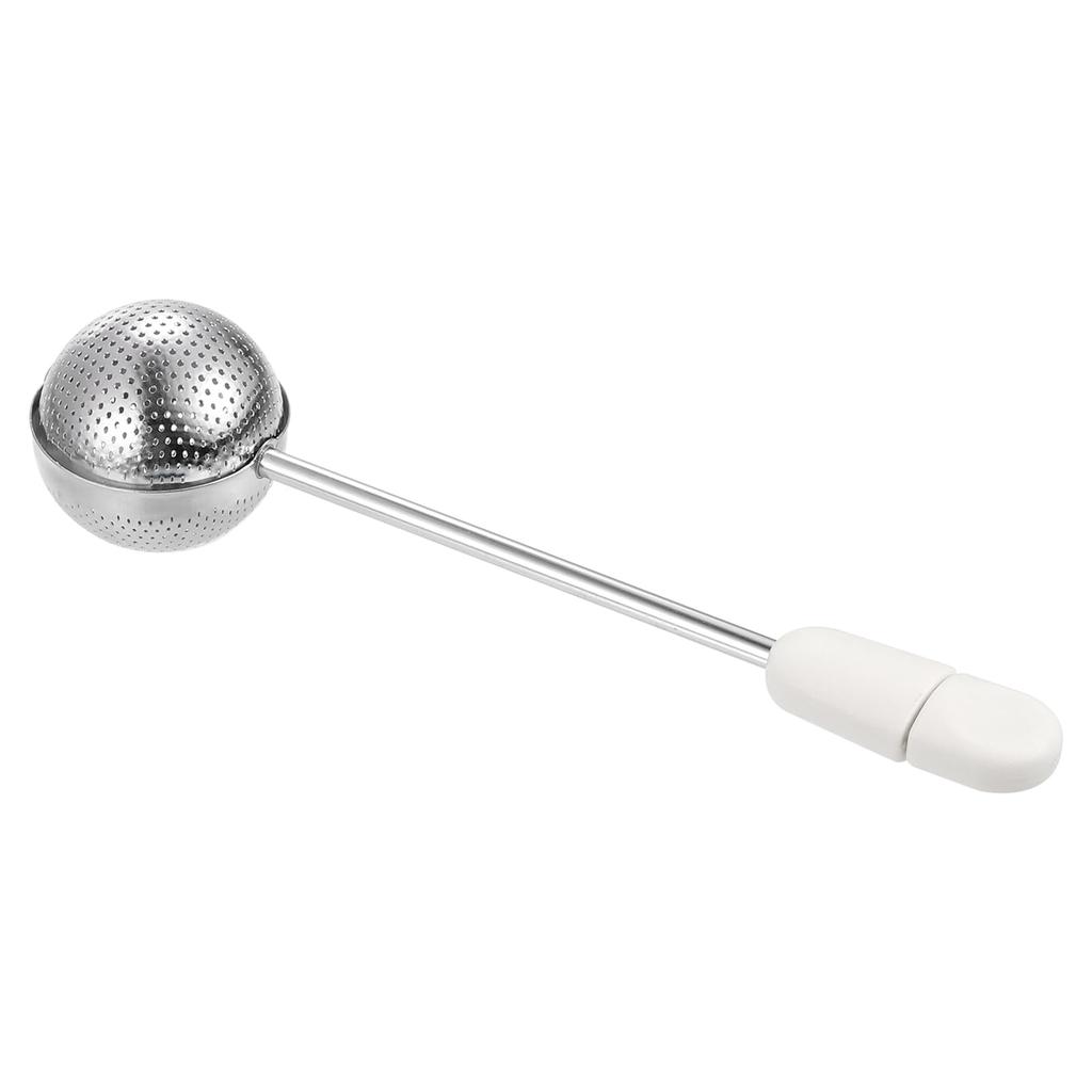 Uxcell 1-Piece Tea Infuser Filter, Loose Tea Steeper, Stainless Steel Tea Strainer with Handle, Tea Ball for Loose Leaf Tea, White