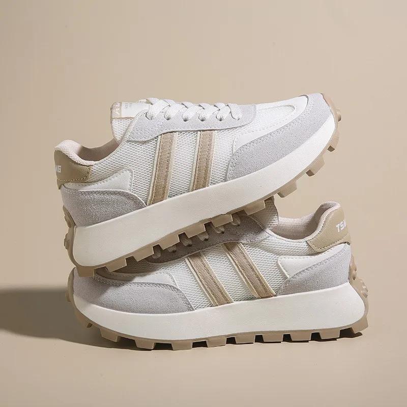 Women Shoes Thick Bottom Sneakers for Women Leather Vulcanise Shoe Breathable Casual Shoe Tenis Mujer Forrest Gump Shoes