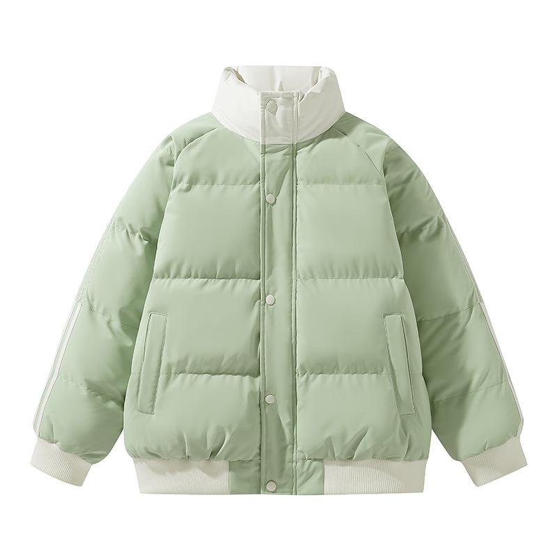 Baumwolljacke, Winter Locker Drei Riegel Stehkragen, Baumwolljacke, Dicke Warme Brotjacke