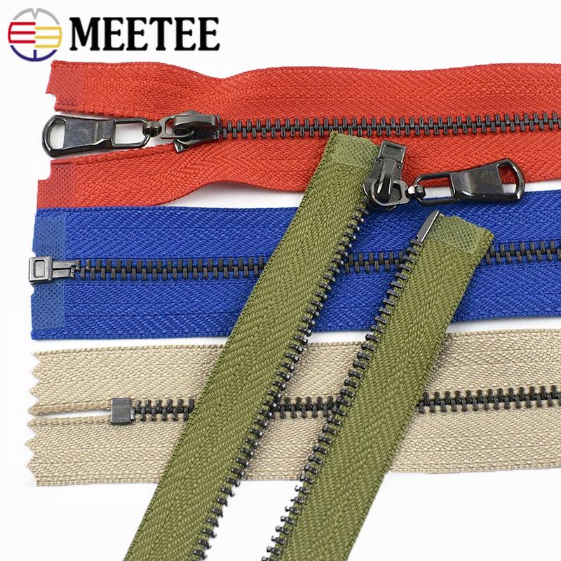 3 Stück Meetee 3# Metallreißverschlüsse 15-30cm Geschlossen 40-70cm Offen Reißverschluss Tasche Kleidung Dekoration Reißverschluss Reparaturset Nähzubehör