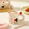 High Value Souvenir Apple Mug with Lid Gift Box Household Water Cup Cute Straw Cup Ceramic Coffee Cup