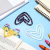 9pcs Acrylic Heat Transfer Bookmark Creative DIY Pattern Paper Clip  Student