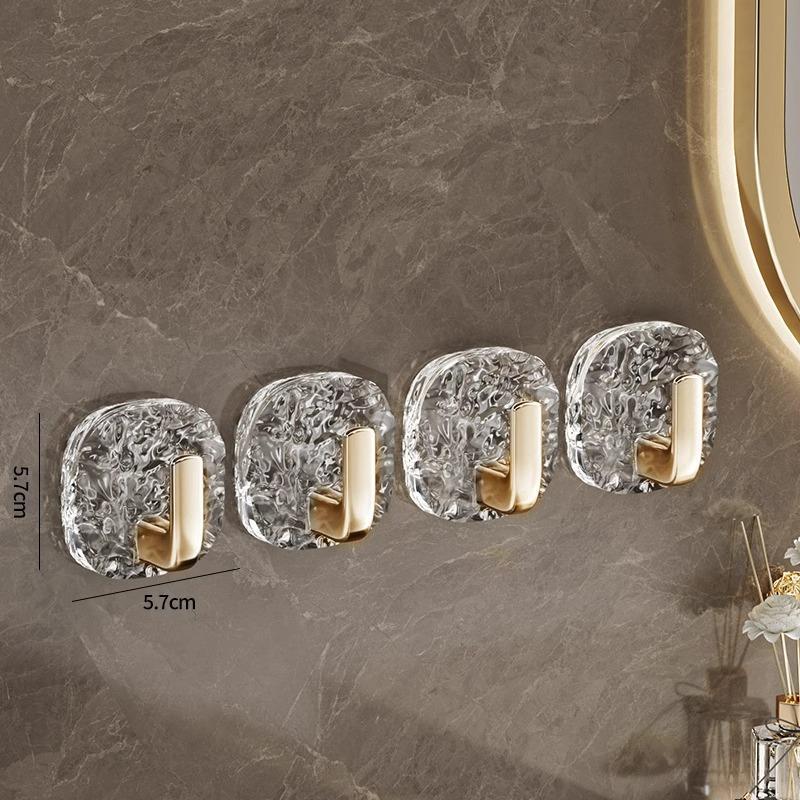 

Легкие роскошные самоклеящиеся крючки без следов для ванной, кухни или двери: Прочное решение без сверления для шляп и пальто.