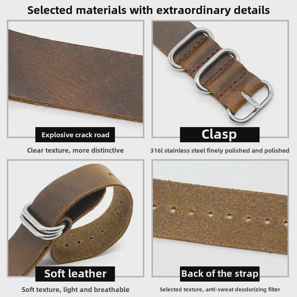 Extra långt äkta läderarmband med burst-mönster för män och kvinnor