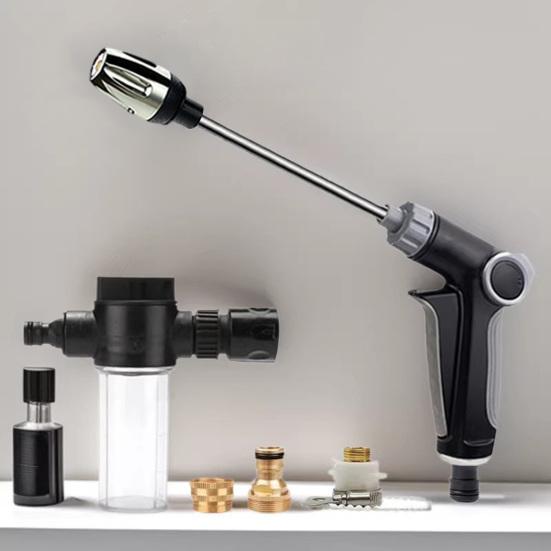 Garden Hose Nozzle Adjustable Spray High Pressure Hose Nozzle Heavy Duty Jet Nozzle Mist Sprayer for Cleaning Car Pet Yard Lawn Use