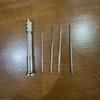 Leathercraft & Shoe Repair Kit 5-Piece Awl Set With Replaceable Needles For Diy Projects